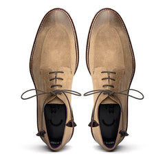 26-224-OAK CAMPO Sueded Goatskin Lace Up with Wax Finish, Oak