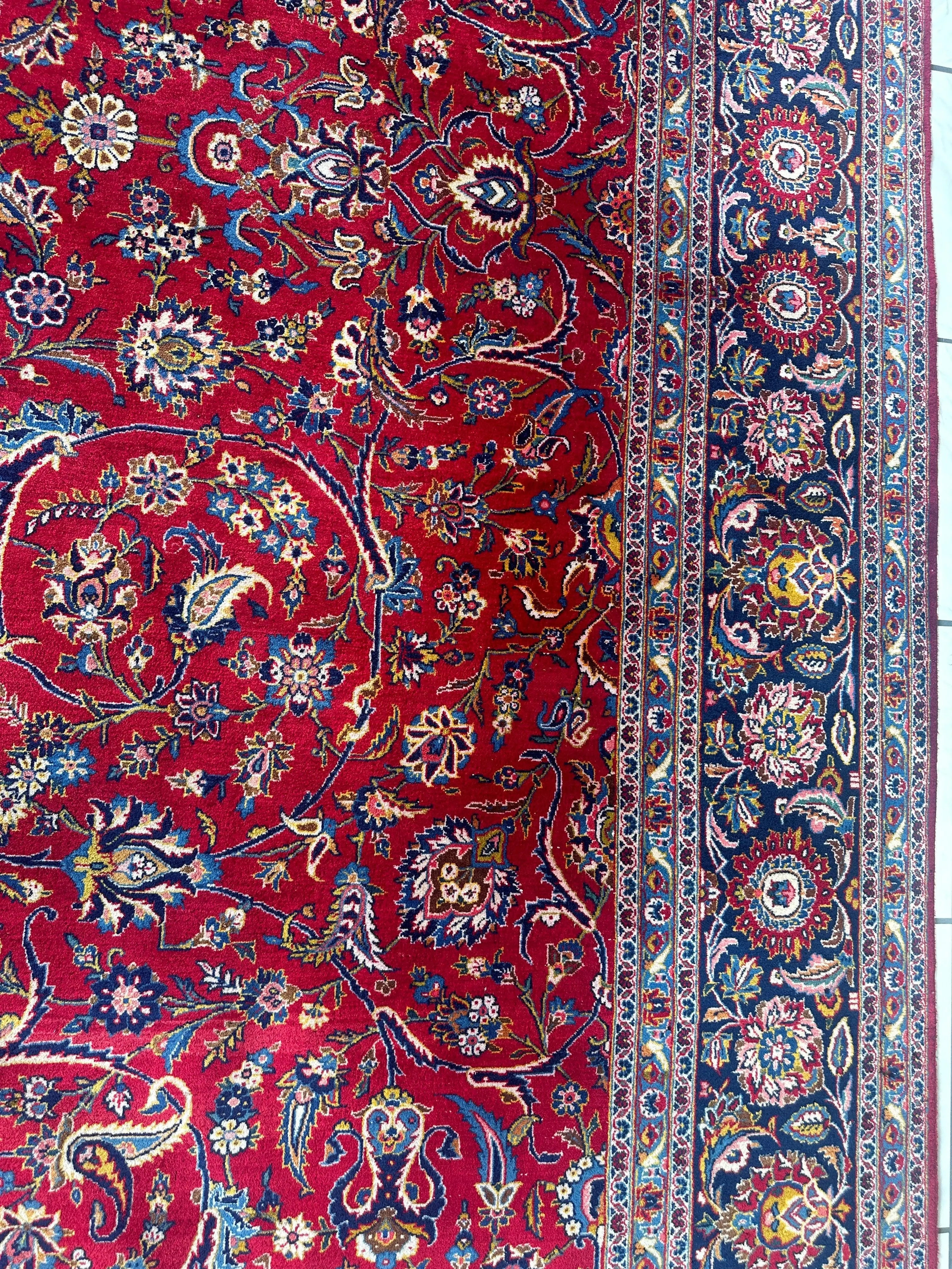 Incredible Persian Kashan All Over Wool Rug 10’2” x 14’ Rugistan