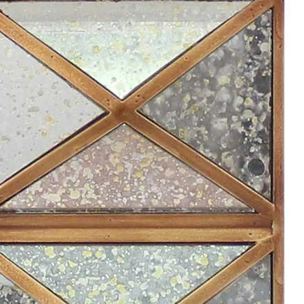 Gold table lamp with the illusion of a mirror base HomeRoots