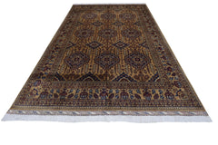 Hand-Knotted Zerkhaki Afghan Wool Area Rug – 6'7" x 9'7" | Rich Brown Tones, Durable Craftsmanship Rugistan