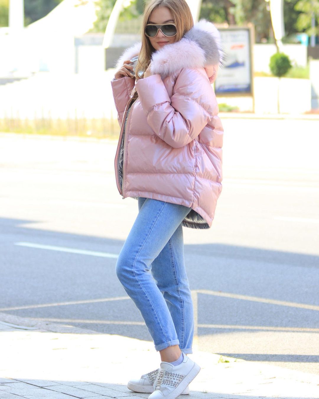 ⇆ Nicole Genuine Polar Fox Reversible Down Coat Alaska® Outerwear Company