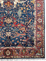 Hand-Knotted AfghanI Bidjar Ghazni Wool Rug – 6'7" x 9'10" – Elegant Floral Design Rugistan