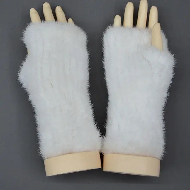 Winter gloves made of fur Family Shopolf