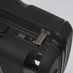 28-inch Black Hardcase Roller Luggage with 360° Wheels & TSA Lock Sole Premise