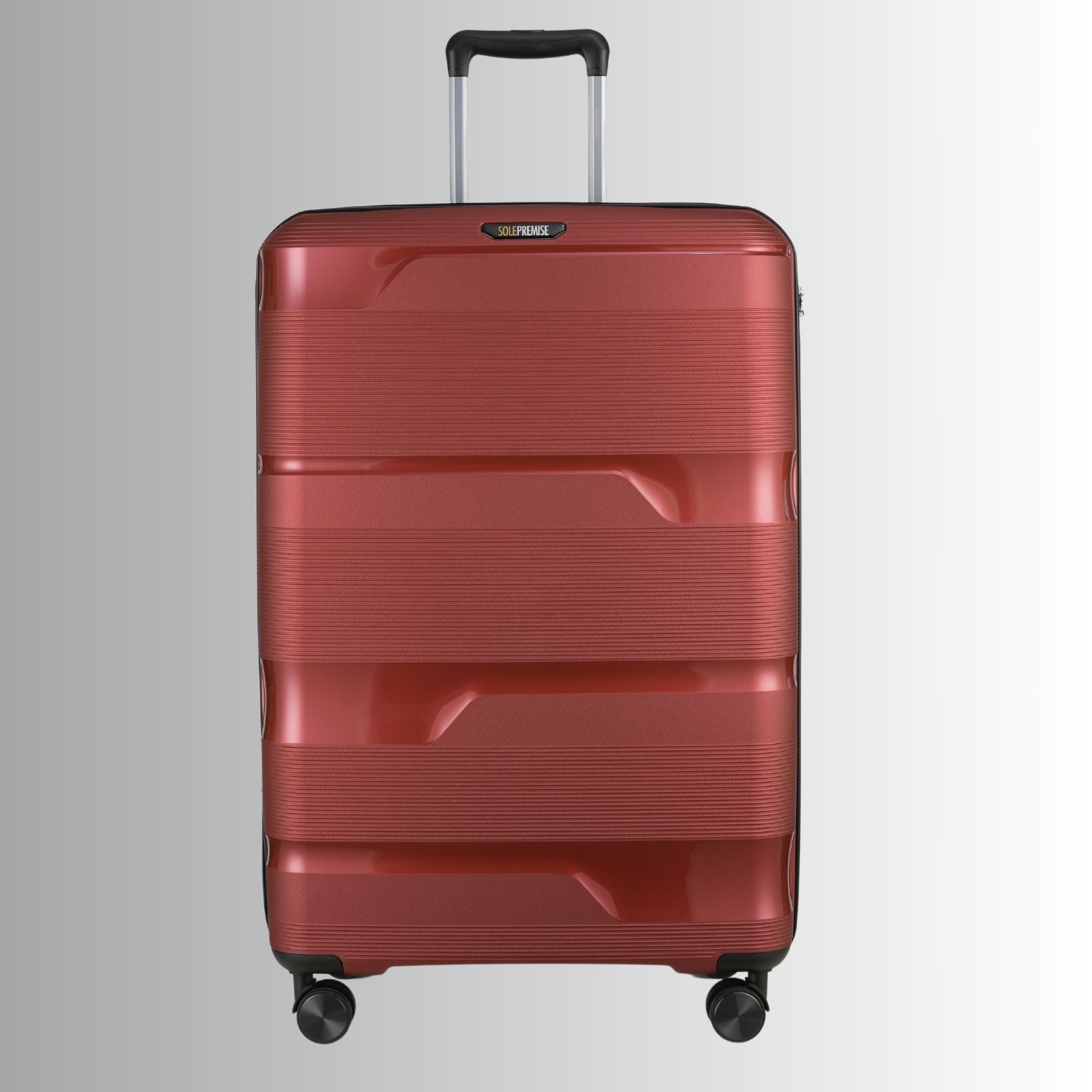 28-inch Red Hardcase Roller Luggage with 360° Wheels & TSA Lock Sole Premise