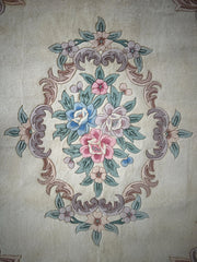 Hand-Tufted Chinese Aubusson Wool Rug – 7'10" x 11' – Luxurious Traditional Design Rugistan
