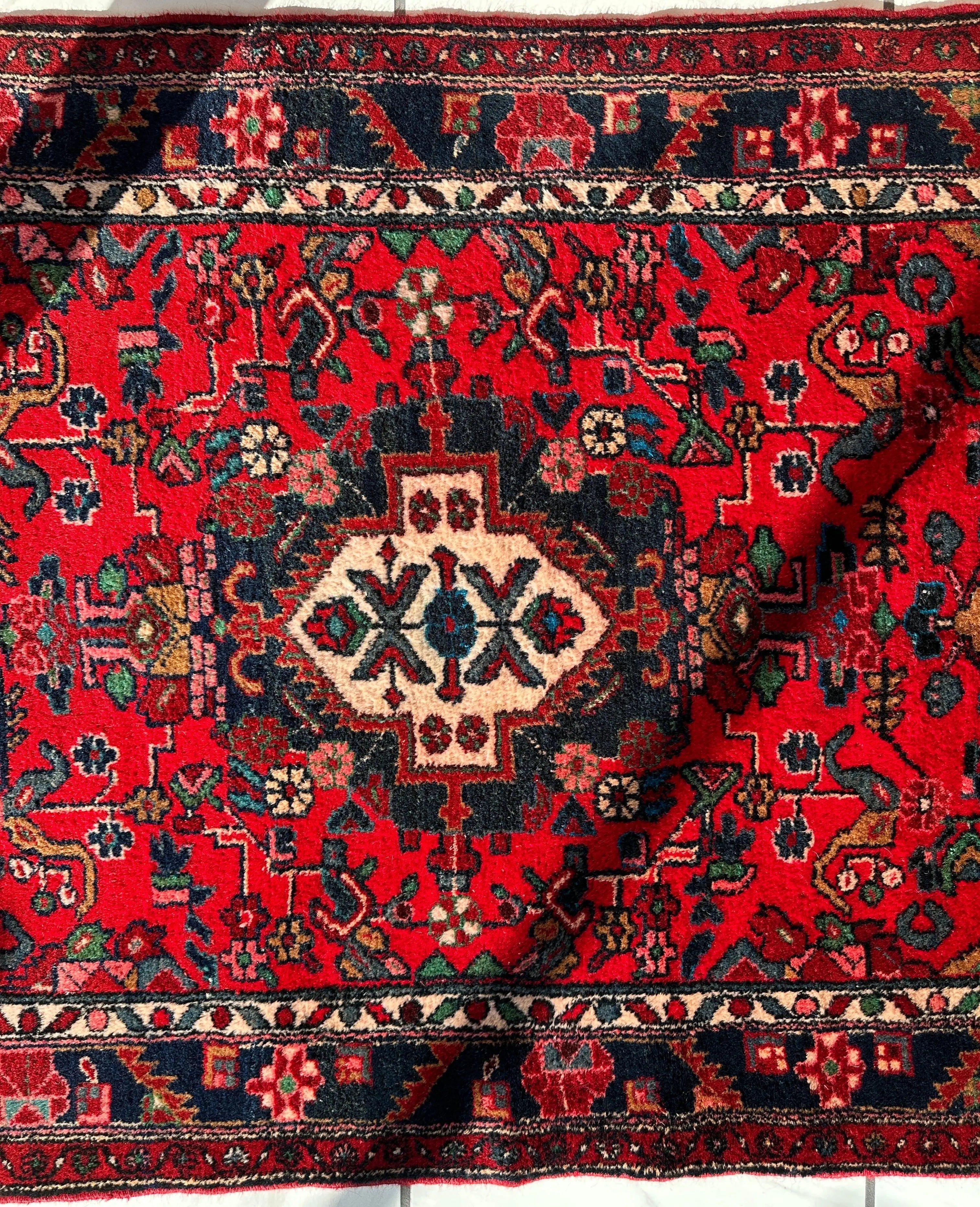 Hand-knotted Persian Hamadan wool Rug 3’8” x 6’4” Rugistan