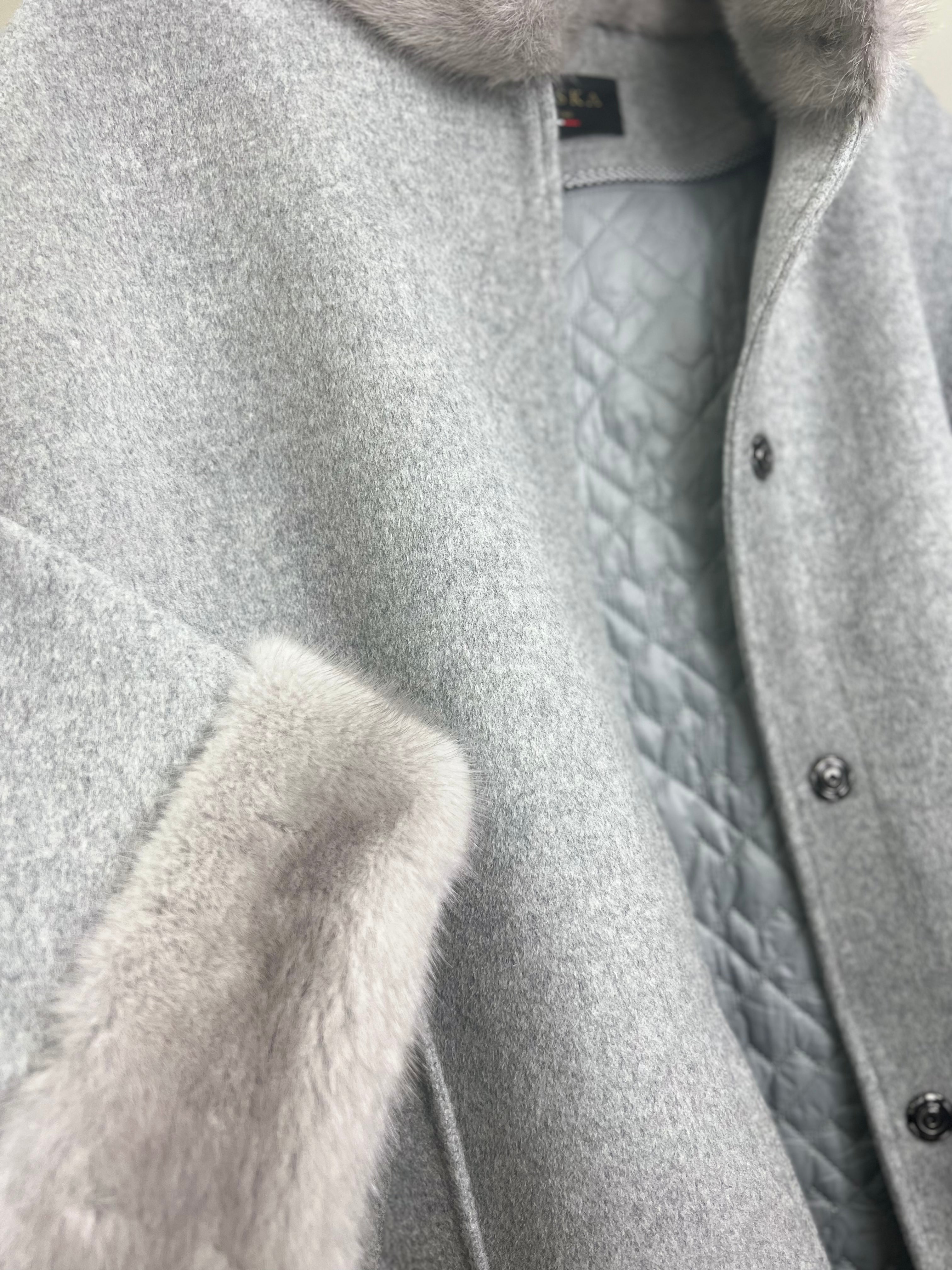 Genuine Scandinavian Mink Fur Virgin Wool Coat Alaska® Outerwear Company