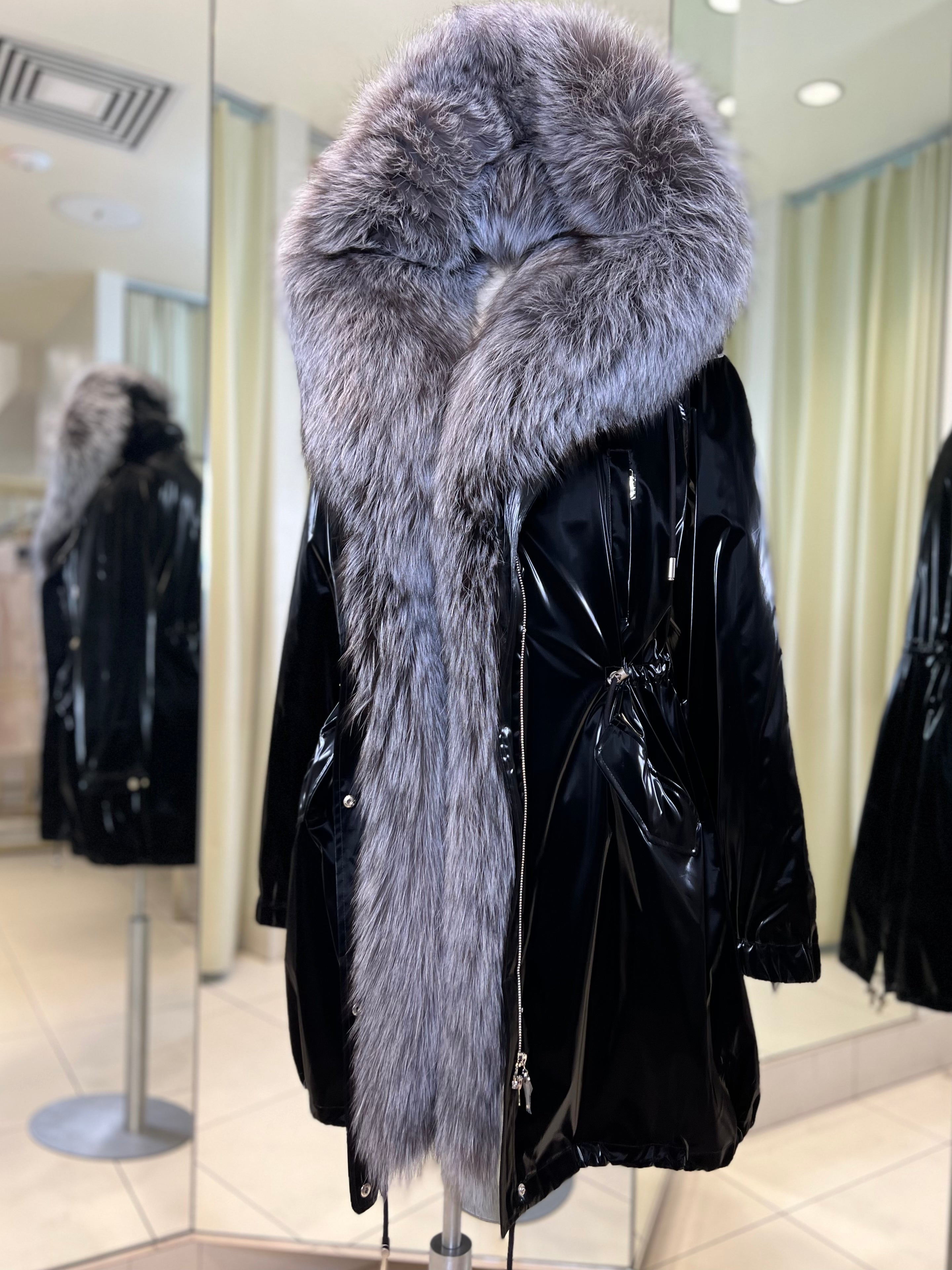 Genuine Silver Fox Fully Lined Hood Rabbit Insulated Parka Alaska® Outerwear Company