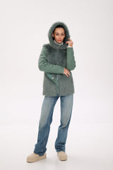 ⇆ Reversible Hooded Wool Blend Jacket Alaska® Outerwear Company