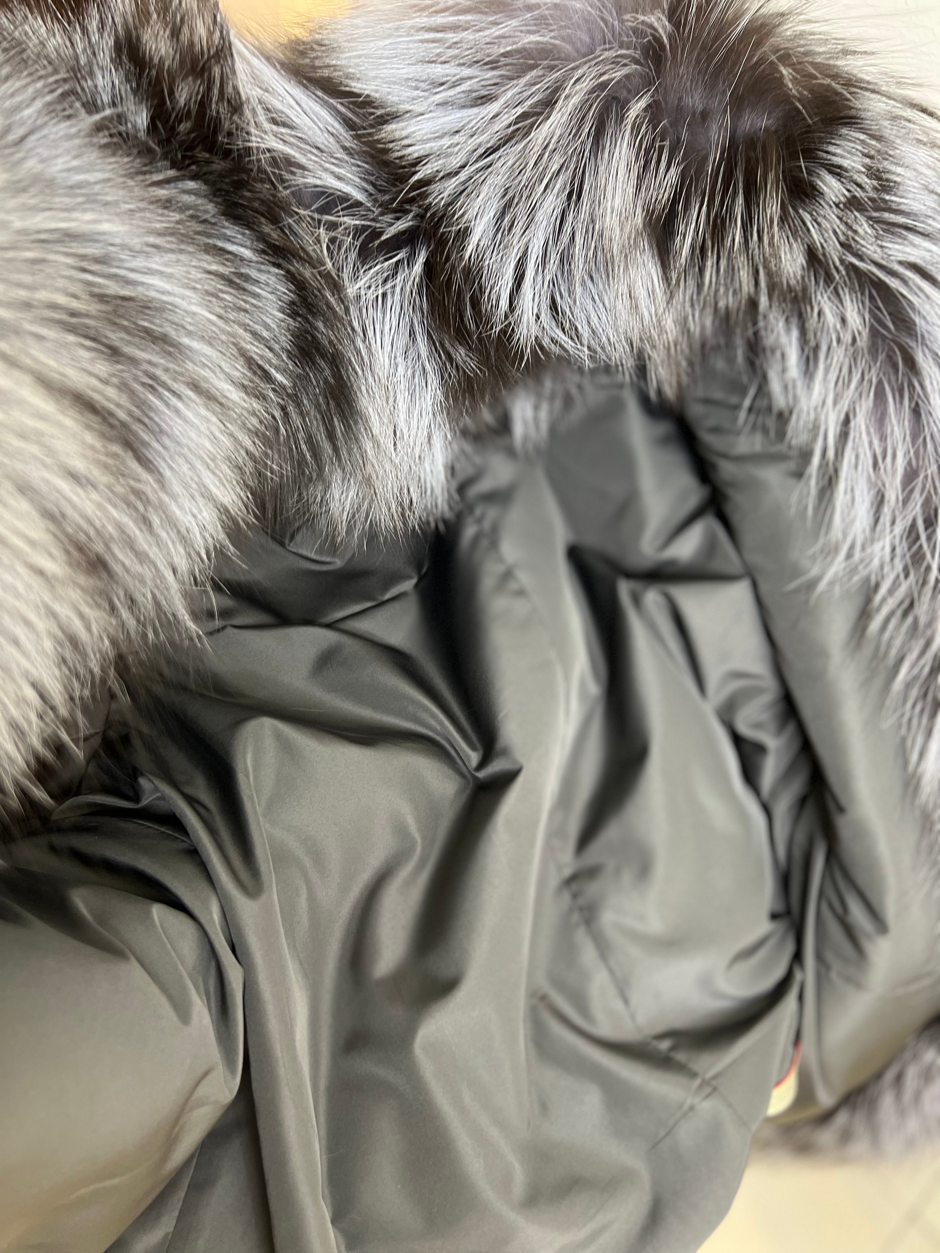 Genuine Silver Fox Fully Lined Hood Rabbit Insulated Parka Alaska® Outerwear Company