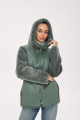 ⇆ Reversible Hooded Wool Blend Jacket Alaska® Outerwear Company