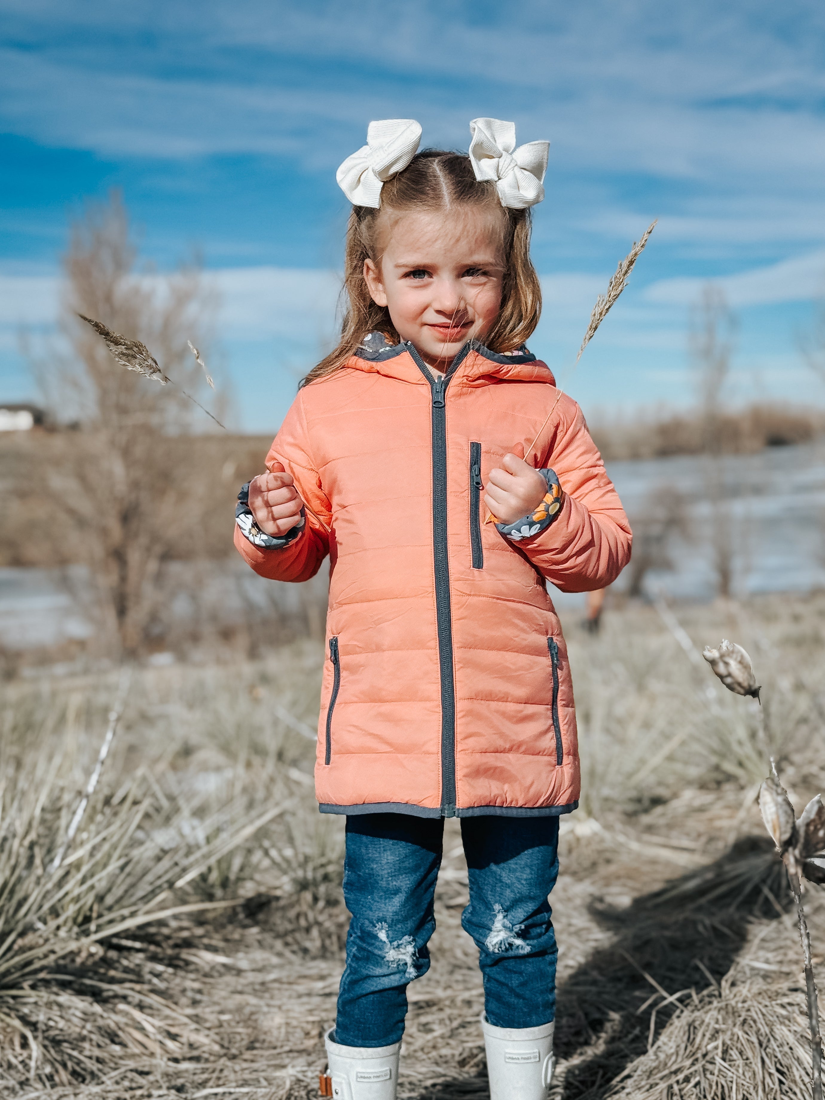 Preorder: Flowers Lightweight Puffy Jacket - Kids Outdoor Adventure Wear Keep the Littles Wild