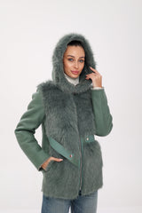 ⇆ Reversible Hooded Wool Blend Jacket Alaska® Outerwear Company