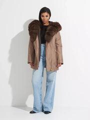 Genuine Polar Fox Fur Trim Rabbit Fur Insulated Parka Alaska® Outerwear Company