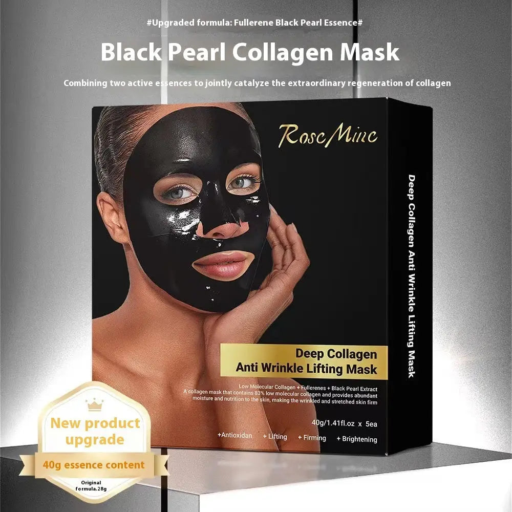 Black Collagen Face Mask – Hydrating Sheet Mask (5-Pack) Family Shopolf