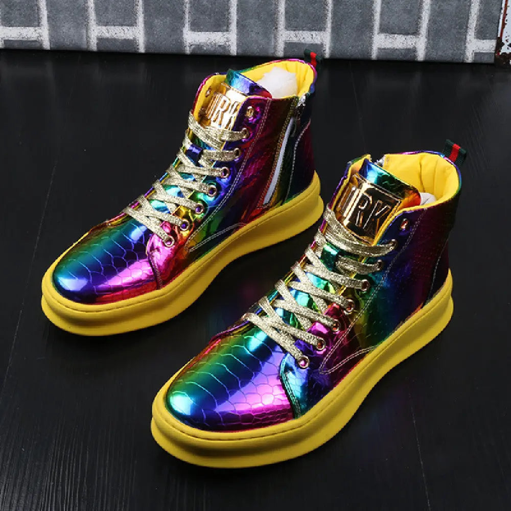 Men's Shoes Korean Bright Leather New Youth Family Shopolf