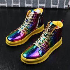 Men's Shoes Korean Bright Leather New Youth Family Shopolf