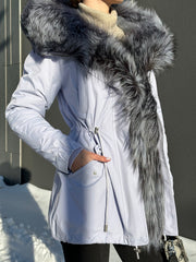 Genuine Silver Fox Fur Trim Rabbit Fur Insulated Parka Alaska® Outerwear Company