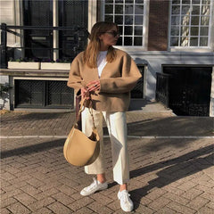 Loose women's woolen coat Family Shopolf