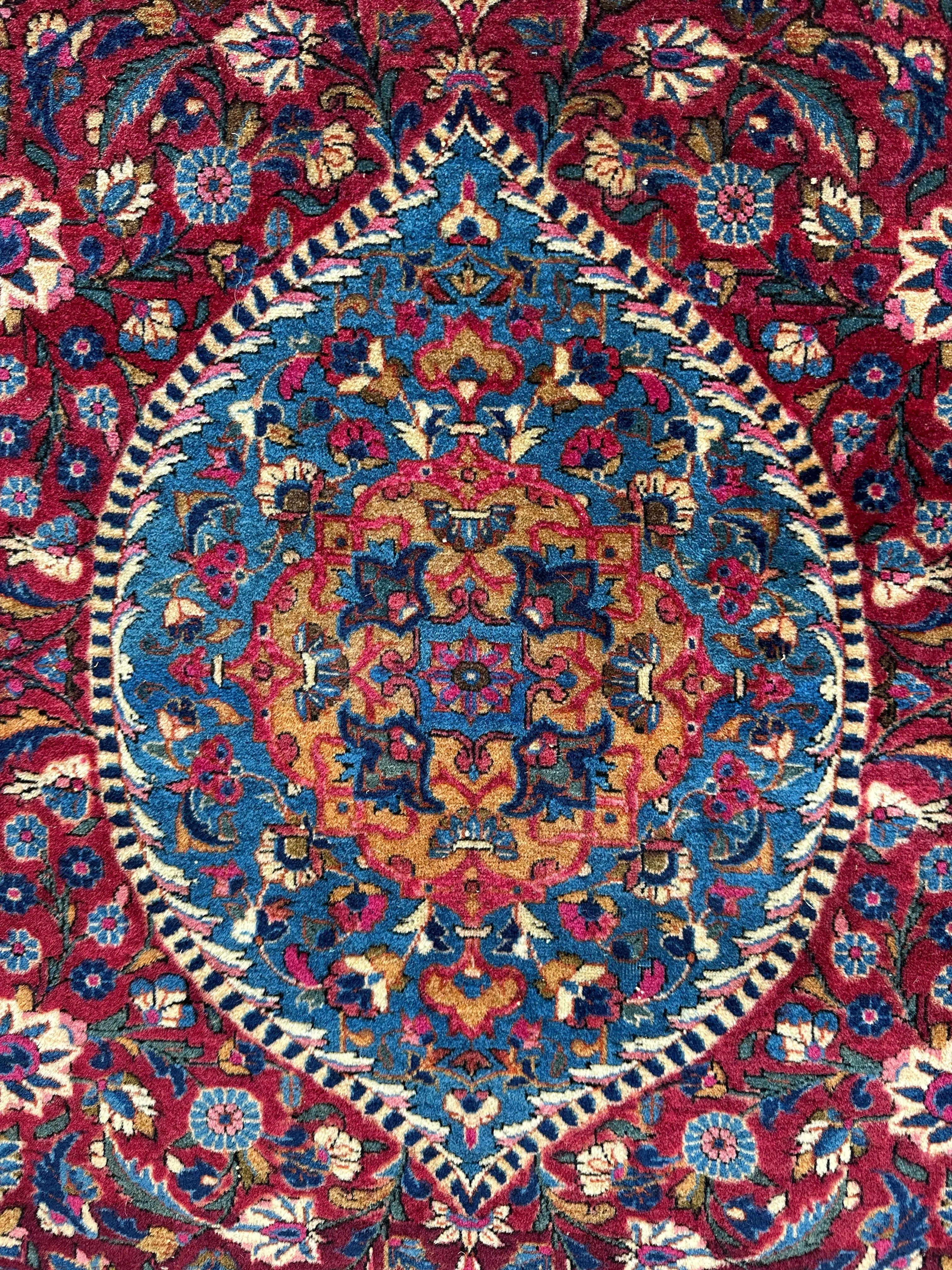 Antique Persian Kashan Debir Rug – 4’3” x 6’4” – Circa 1920s – Hand-Knotted Fine Wool Rugistan
