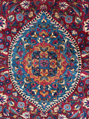 Antique Persian Kashan Debir Rug – 4’3” x 6’4” – Circa 1920s – Hand-Knotted Fine Wool Rugistan