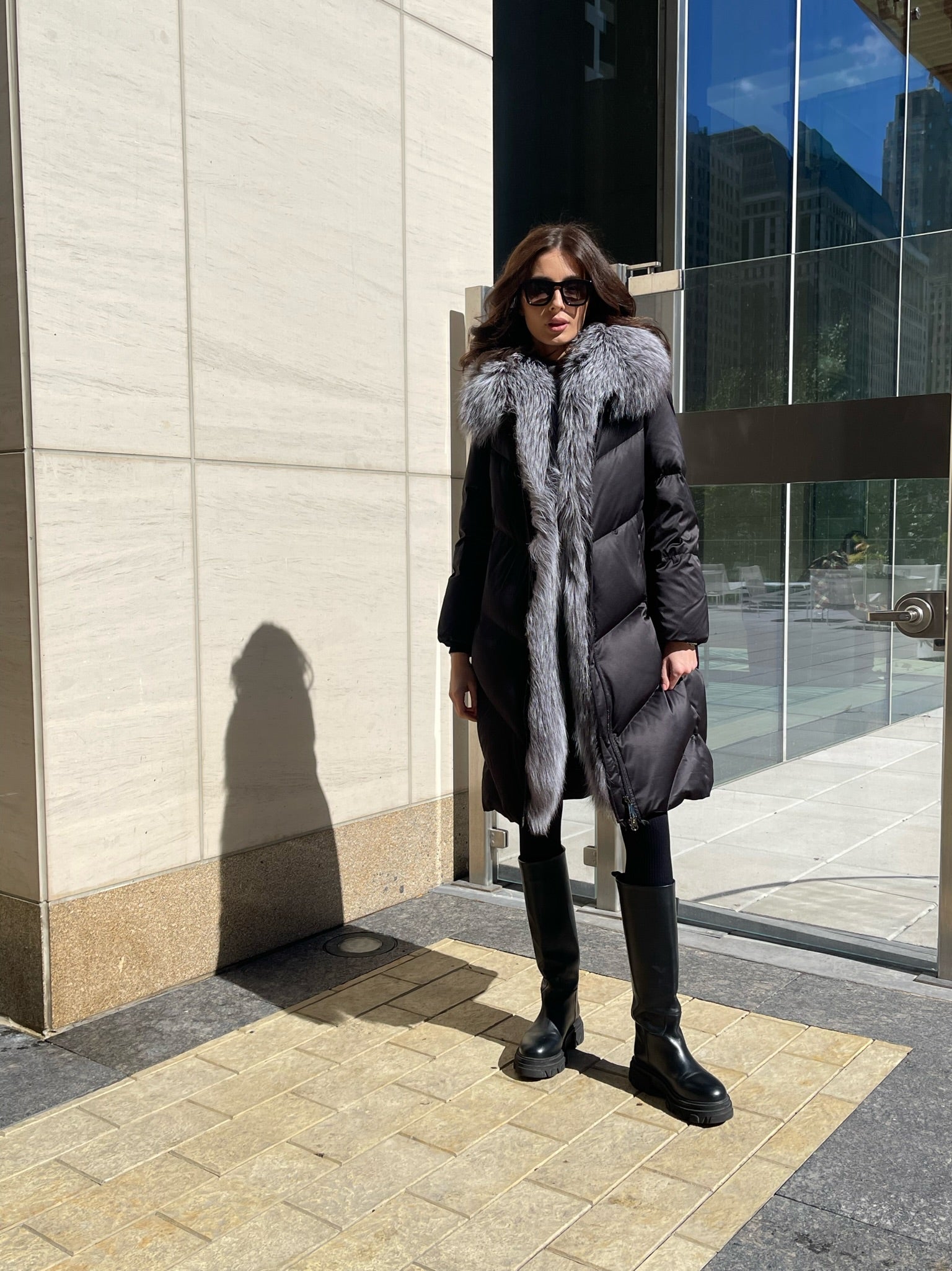 Amandine Genuine Silver Fox Down Parka Alaska® Outerwear Company