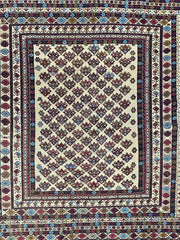 Hand-Woven Afghani Maliki Soumak Wool Kilim Rug - 4'2" x 6' Rugistan