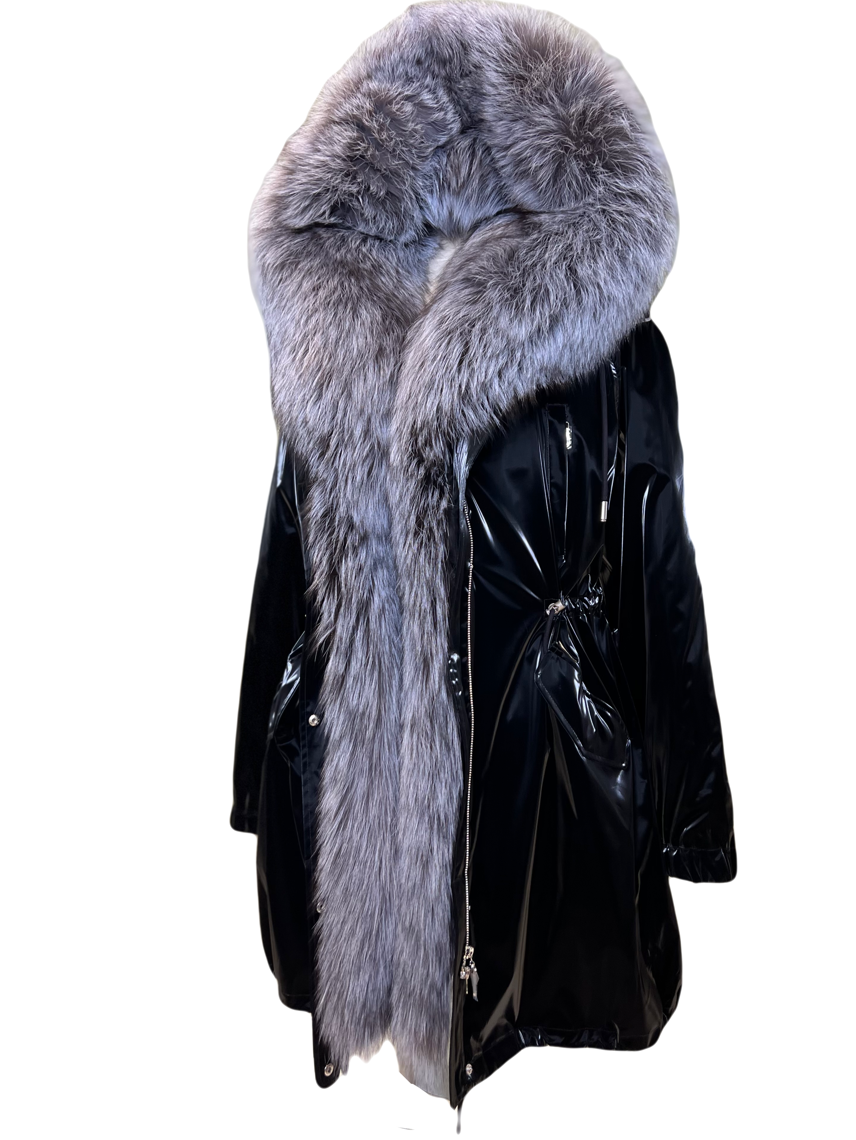 Genuine Silver Fox Fully Lined Hood Rabbit Insulated Parka Alaska® Outerwear Company