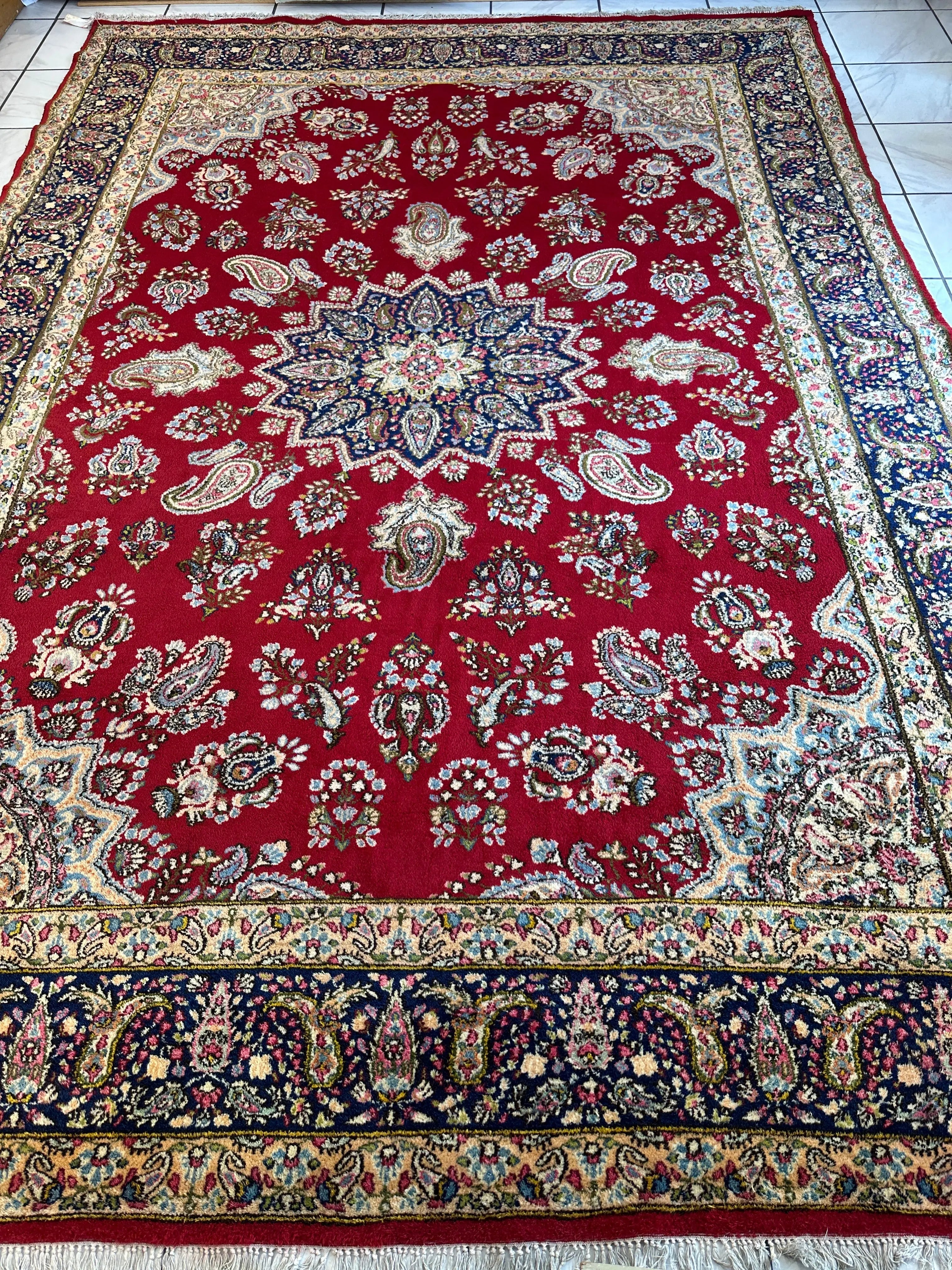 Vintage Kirman Persian Rug | 9’9” x 14’ | Thick Full-Pile Wool | Circa 1960 | K2029 Rugistan