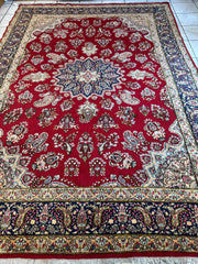 Vintage Kirman Persian Rug | 9’9” x 14’ | Thick Full-Pile Wool | Circa 1960 | K2029 Rugistan