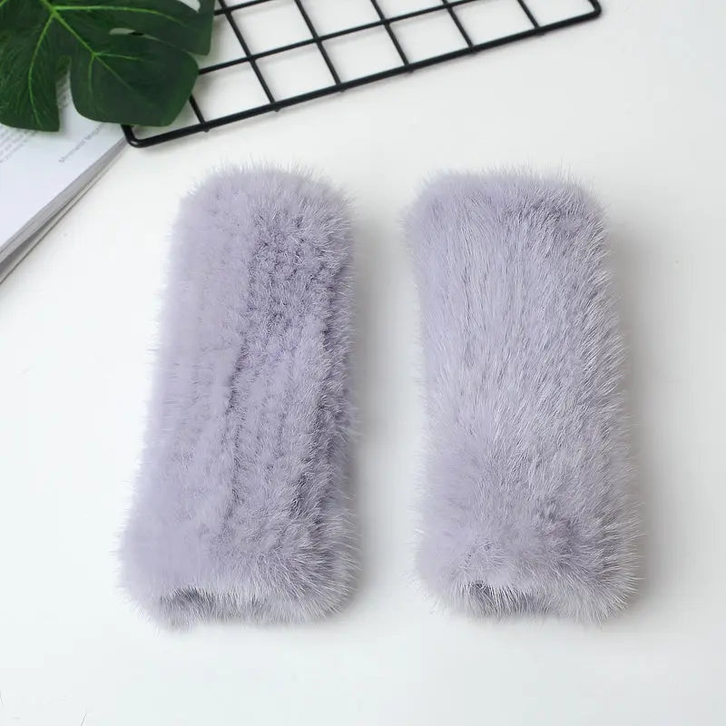 Winter gloves made of fur Family Shopolf