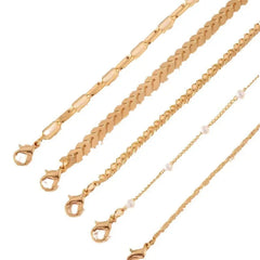 5-piece Pearl Anklet Family Shopolf