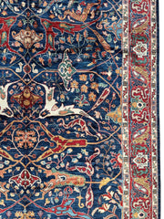 Hand-Knotted AfghanI Bidjar Ghazni Wool Rug – 6'7" x 9'10" – Elegant Floral Design Rugistan