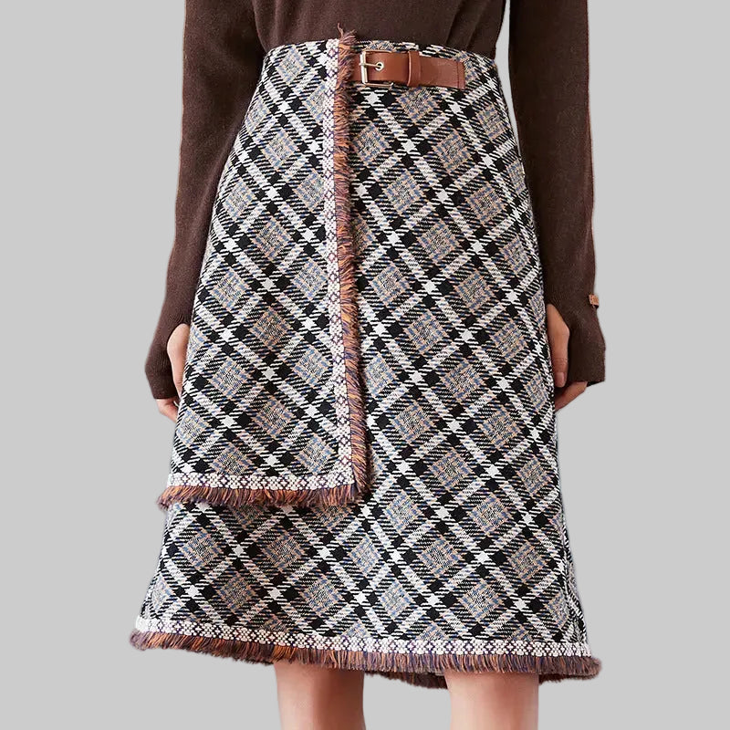 Fringed A-Line Skirt for Women – Trendy and Versatile Family Shopolf