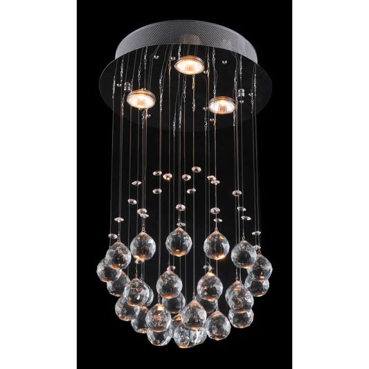 Silver Shaded Transparent Glass Ceiling Light HomeRoots