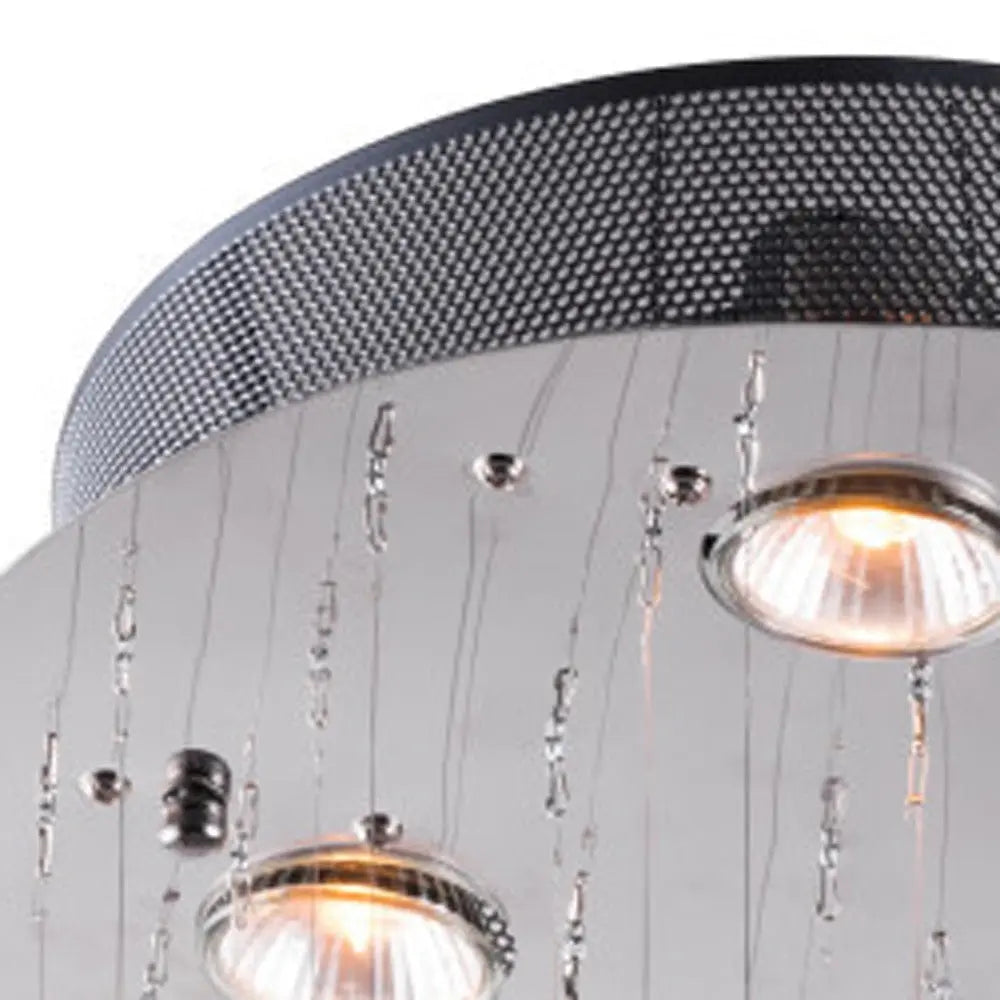 Silver Shaded Transparent Glass Ceiling Light HomeRoots