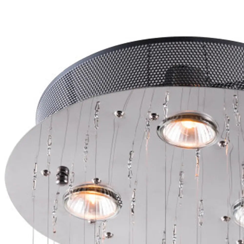 Silver Shaded Transparent Glass Ceiling Light HomeRoots