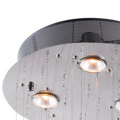 Silver Shaded Transparent Glass Ceiling Light HomeRoots