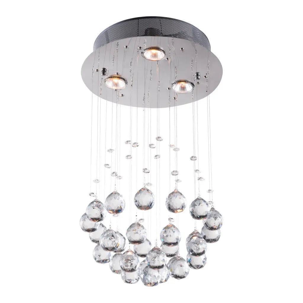 Silver Shaded Transparent Glass Ceiling Light HomeRoots