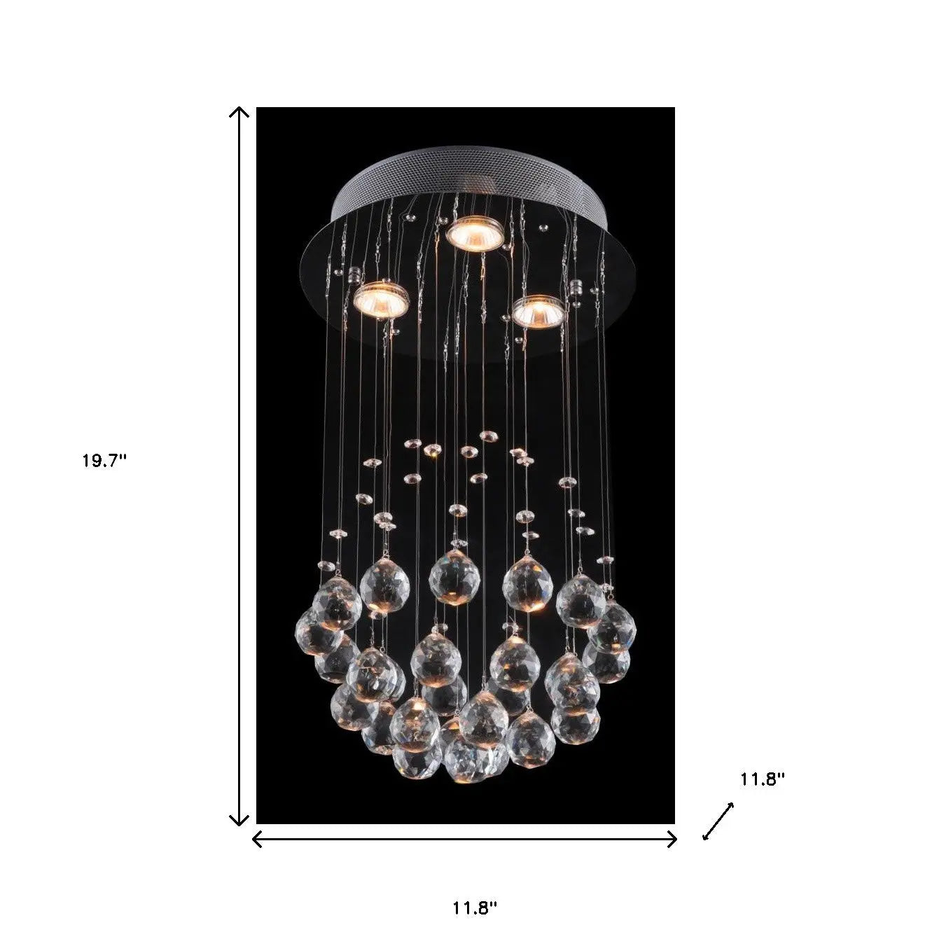 Silver Shaded Transparent Glass Ceiling Light HomeRoots