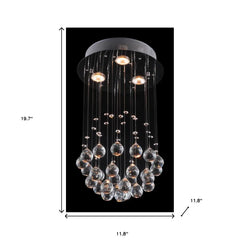 Silver Shaded Transparent Glass Ceiling Light HomeRoots