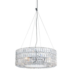 Silver Lantern Metal Chandelier With Silver Shades HomeRoots