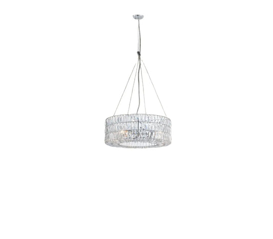Silver Lantern Metal Chandelier With Silver Shades HomeRoots