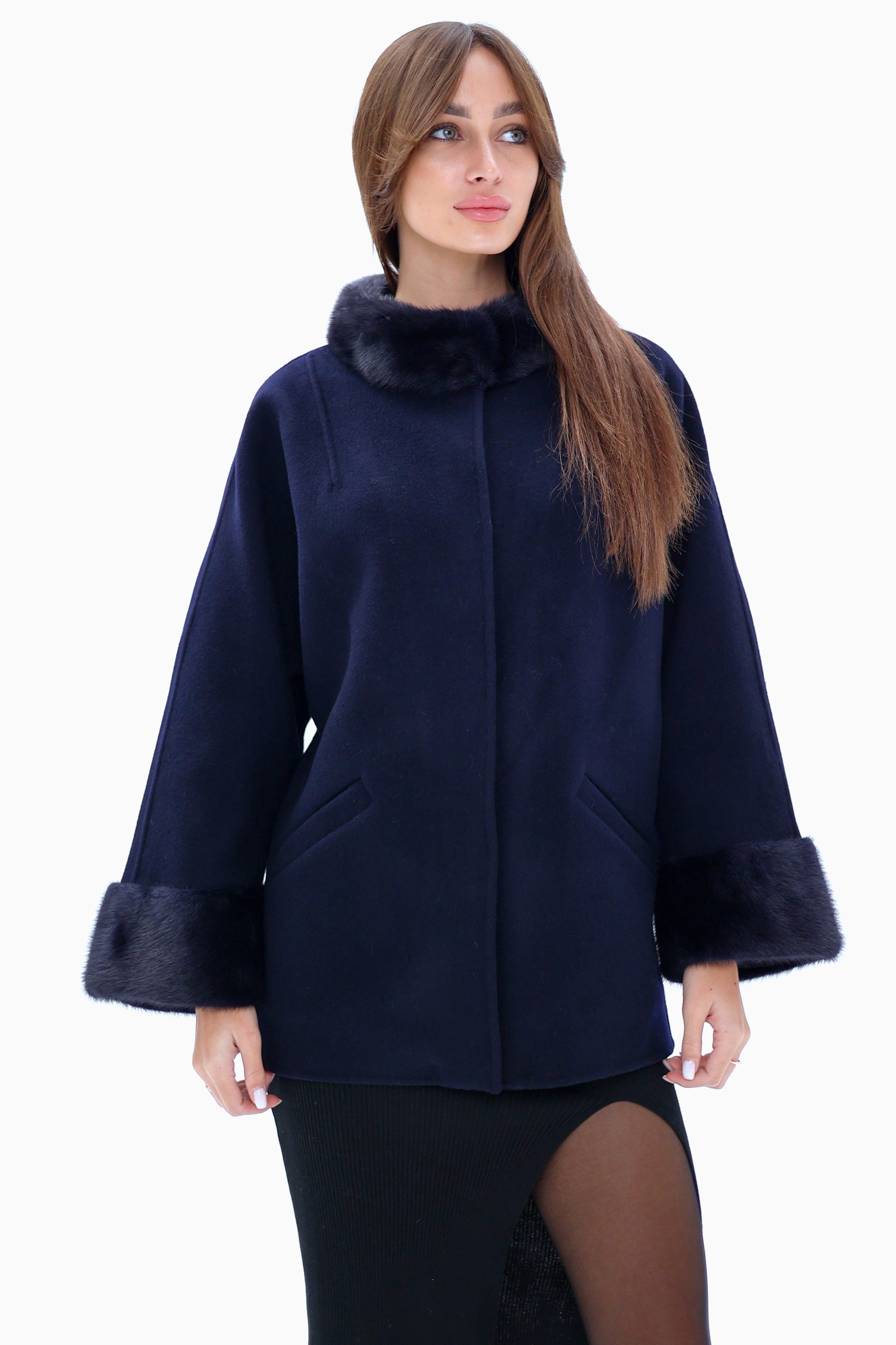 Genuine Mink Fur Virgin Wool Coat Alaska® Outerwear Company