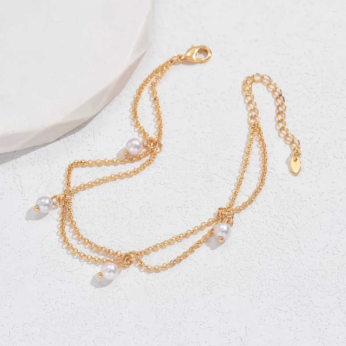 Hexagonal Star With Pearl Anklet Family Shopolf