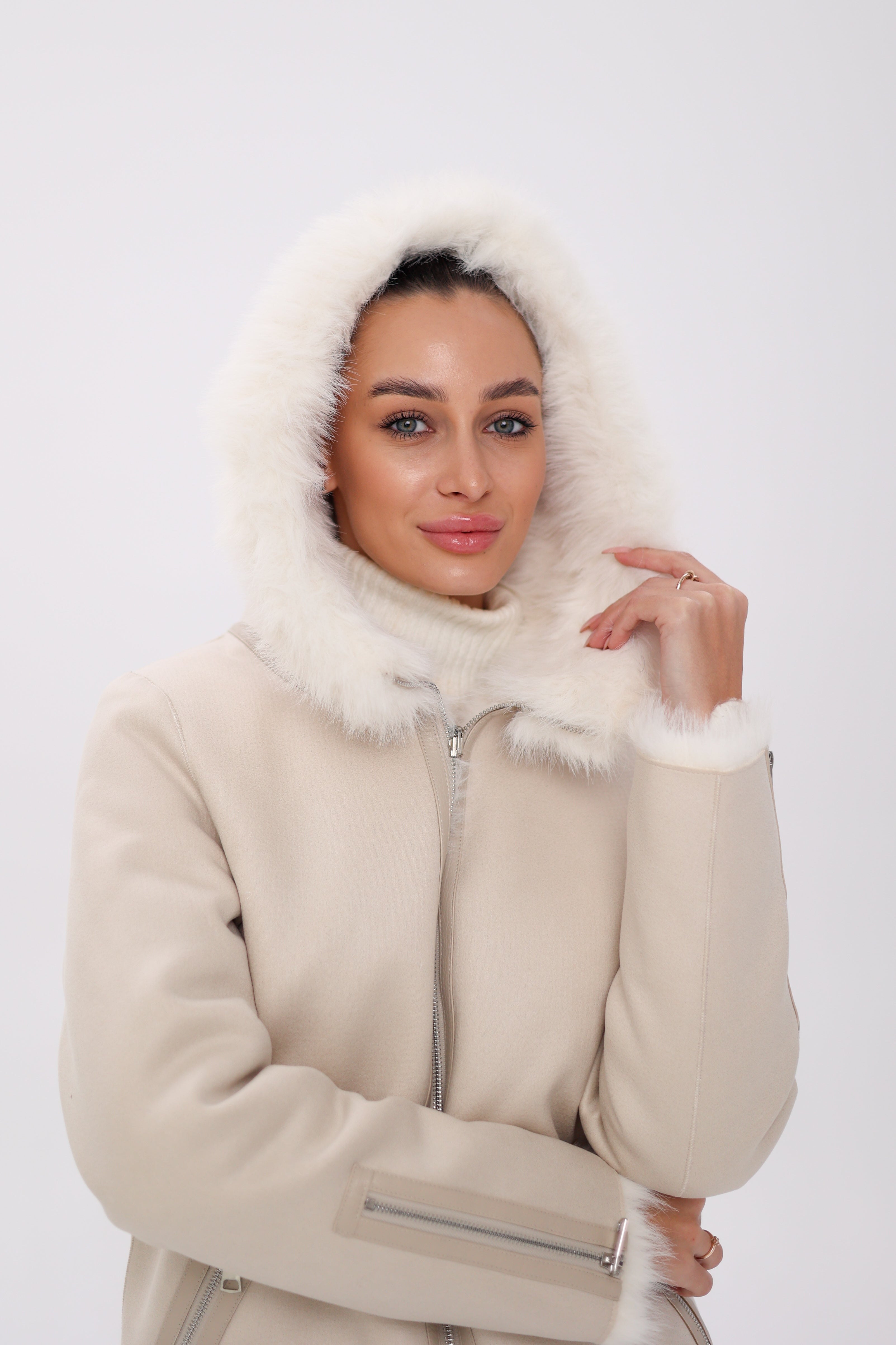 ⇆ Reversible Hooded Wool Blend Jacket Alaska® Outerwear Company