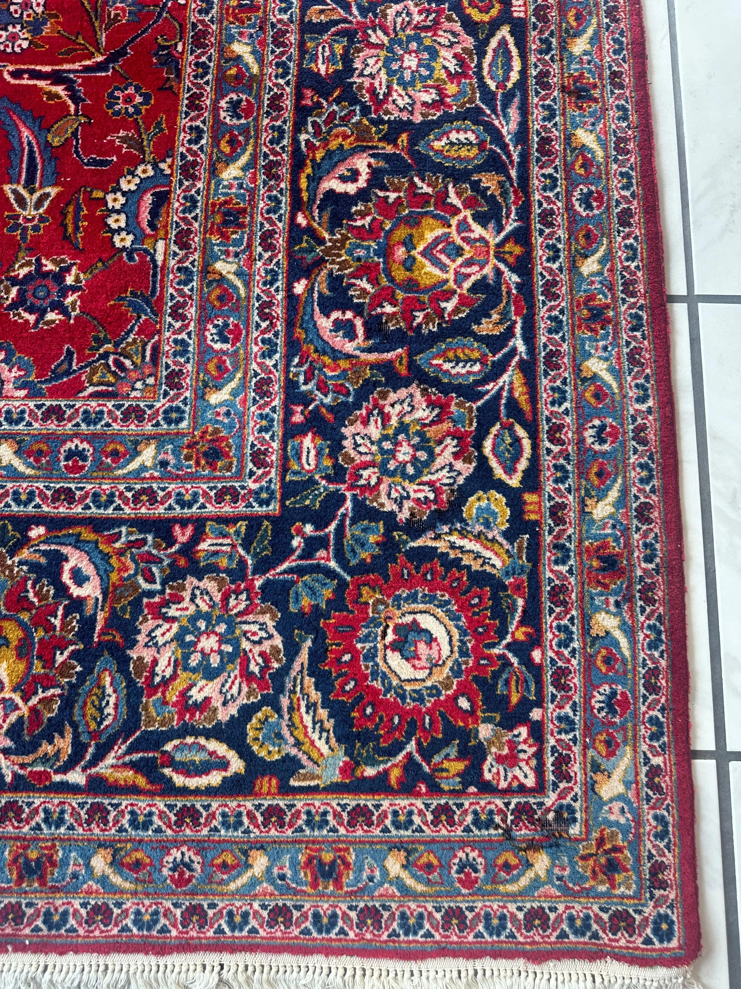 Incredible Persian Kashan All Over Wool Rug 10’2” x 14’ Rugistan