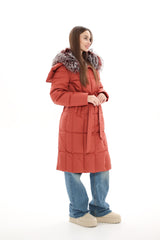 Genuine Silver Fox Fur Trim Down Coat Alaska® Outerwear Company