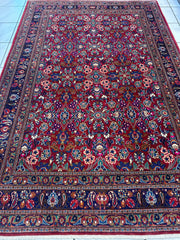 Persian Mashhad I Fine Allover Rug Wool 7 x 10 Rugistan